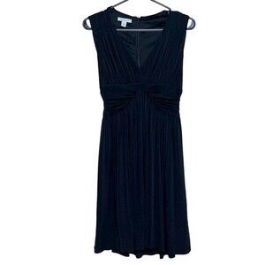 Women’s Boston Proper Black v-neckline sleeveless mini dress cocktail formal